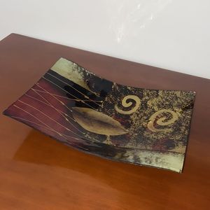 Decorative glass plate